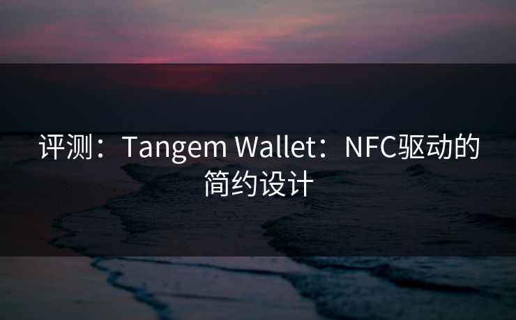 评测:Tangem Wallet:NFC驱动的简约设计 评测:Tangem Wallet:NFC驱动的简约设计